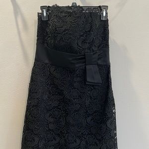 Strapless side zip WHBM lace dress